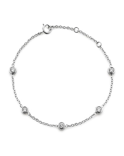 Five Diamond Bezel Bracelet