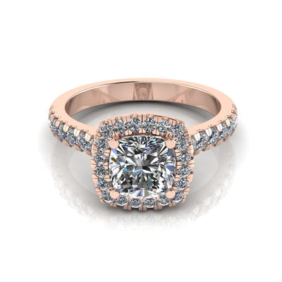 Penelope- Cushion Cut Halo Engagement RIng