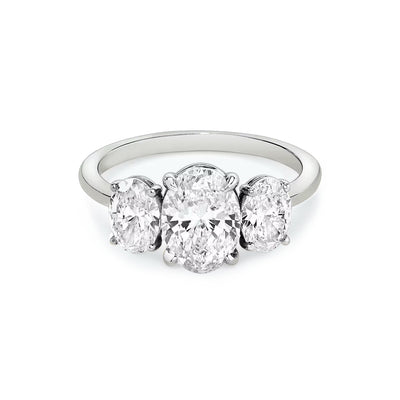 Gabriella- Oval Trilogy Engagement Ring