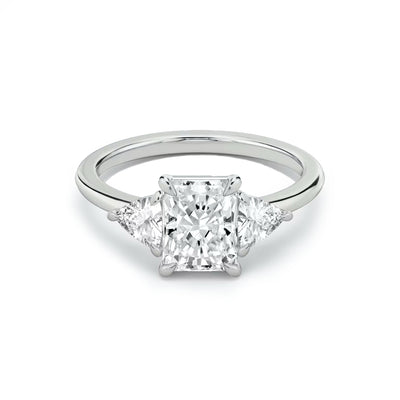 Anastasia- Radiant and Trilliant Trilogy Engagement Ring