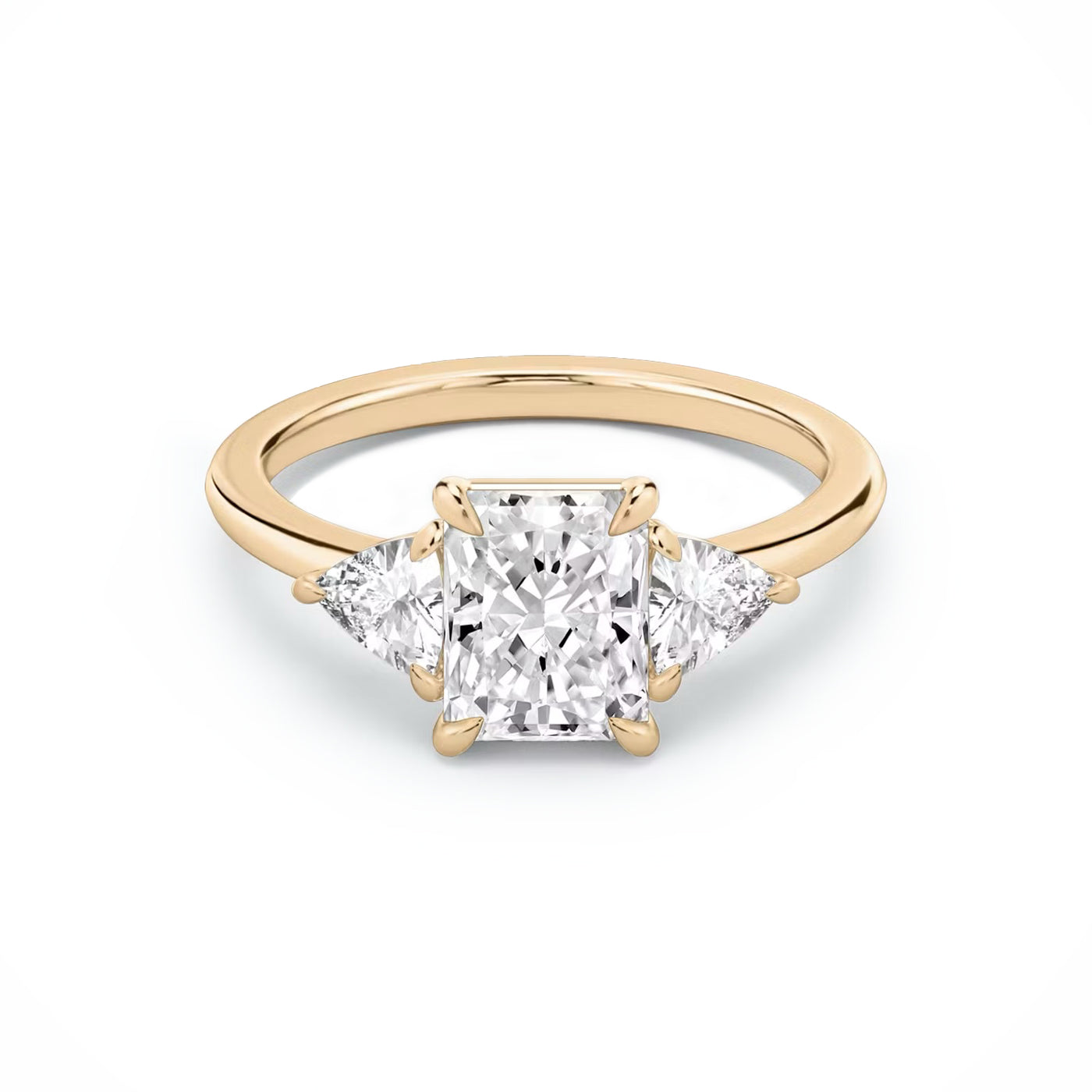 Anastasia- Radiant and Trilliant Trilogy Engagement Ring