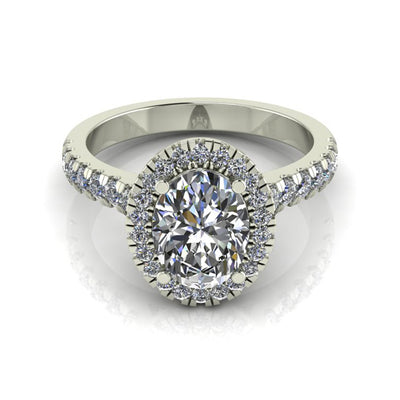 Millie- Oval Halo Engagement Ring