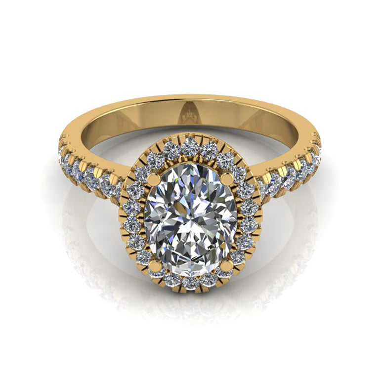 Millie- Oval Halo Engagement Ring