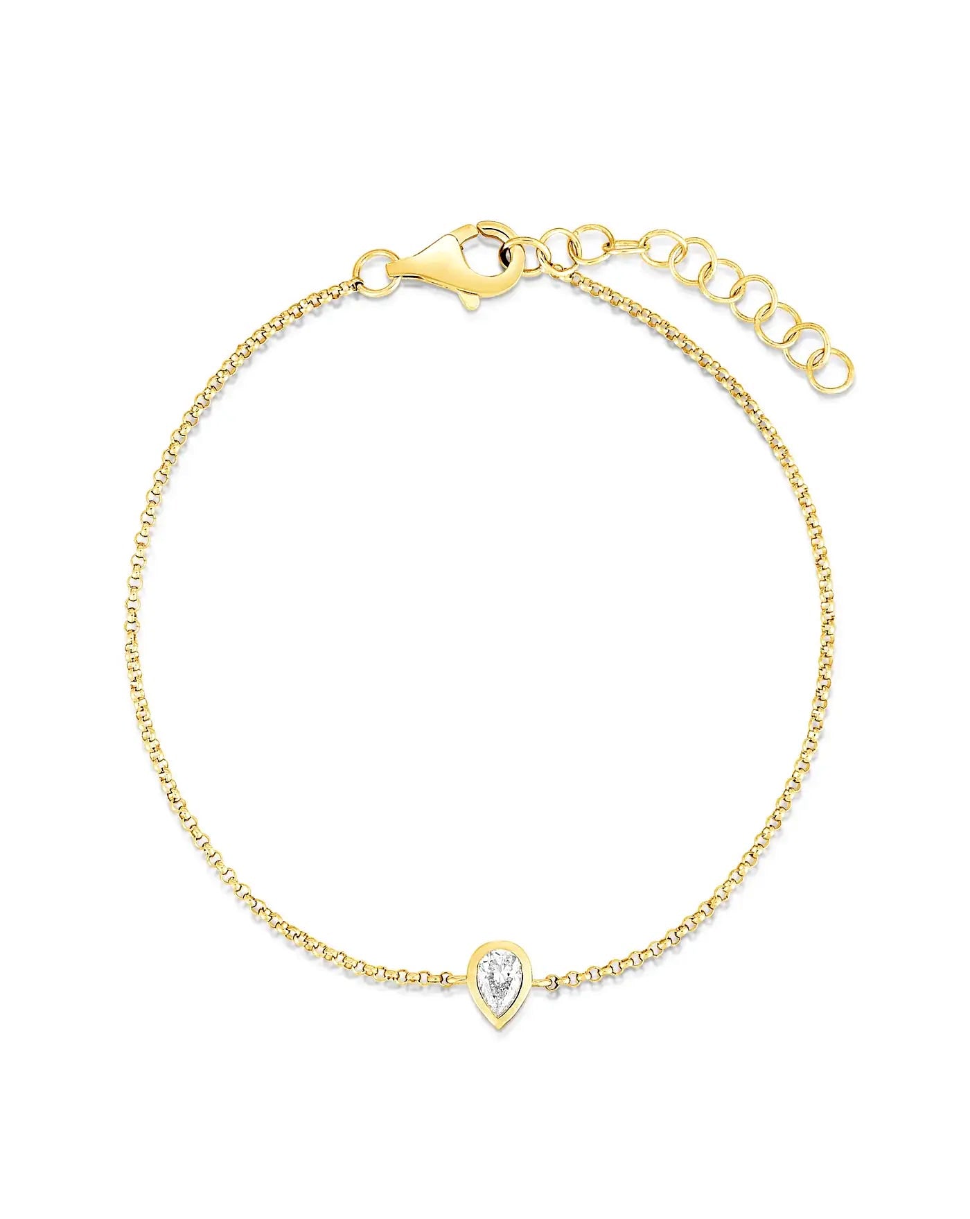 Pear Shape Diamond Bracelet