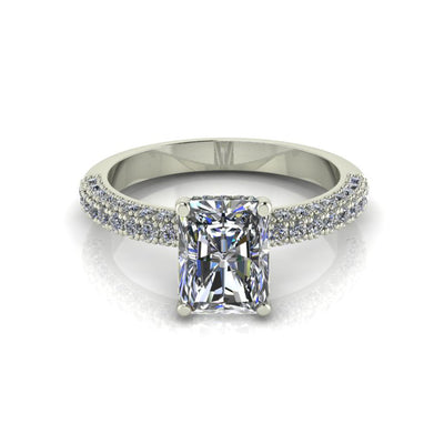 MIA- RADIANT CUT ENGAGEMENT RING WITH A HIDDEN HALO