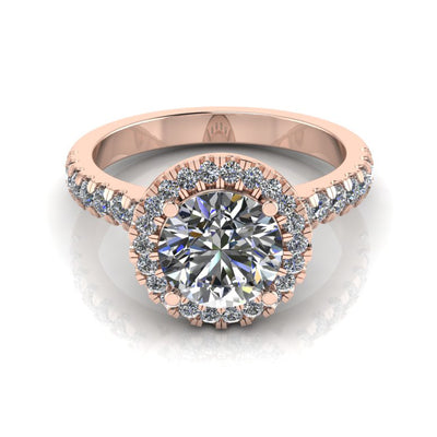 Crystal- Round Halo Engagement Ring