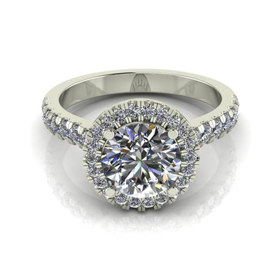 Crystal- Round Halo Engagement Ring