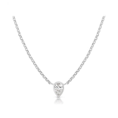 Pear Shape Diamond Pendant Necklace