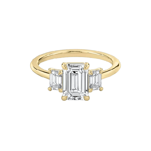 Josie – Trilogy Emerald Cut Engagement Ring