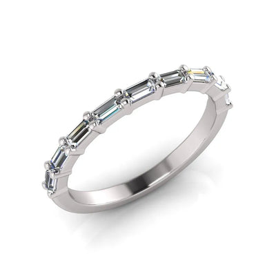 Sherine- Baguette Cut Claw Set Diamond Band