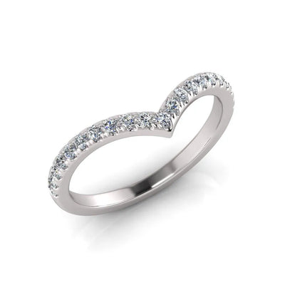 Orla- Round Diamond V Shape Band