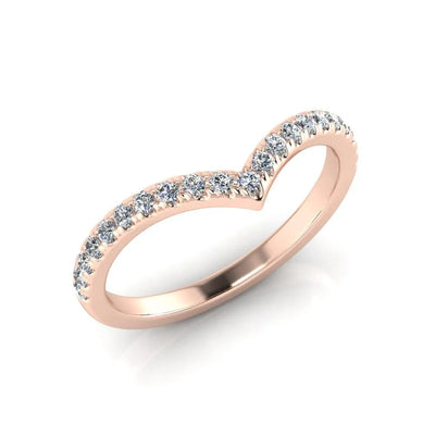 Orla- Round Diamond V Shape Band