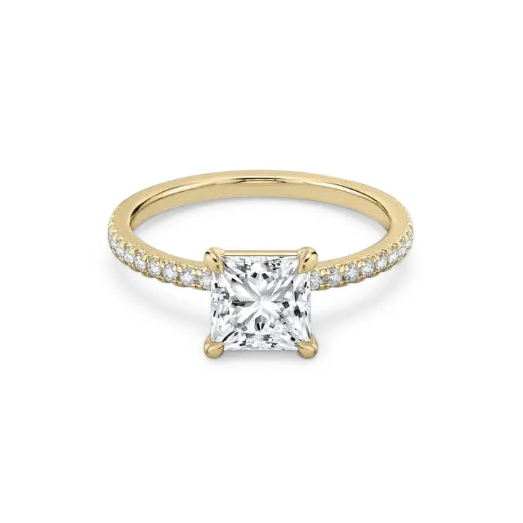 Hollie – Cushion Cut Engagement Ring on a Micro Claw Set Diamond Band