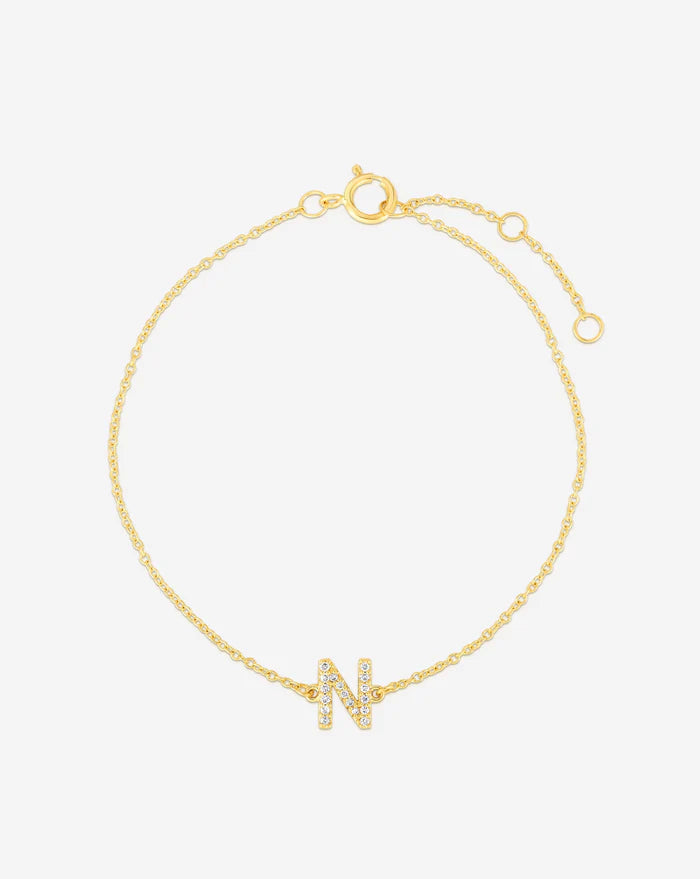 Diamond Initial Bracelet